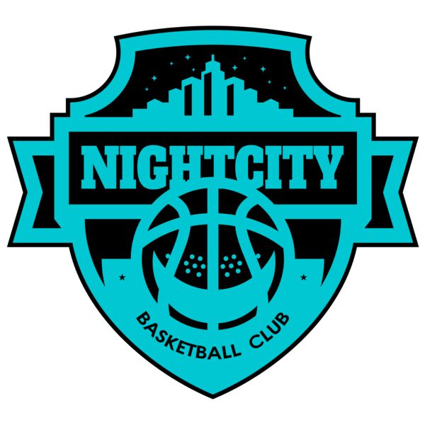 Night city Basketball club logo template Thumbnail