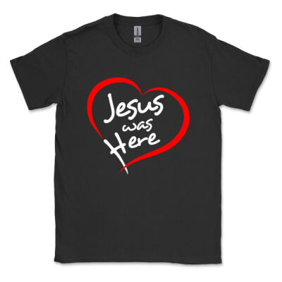 Jesus Was Here Mens T-Shirt Thumbnail