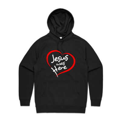 Jesus Was Here Mens Hoodie Thumbnail