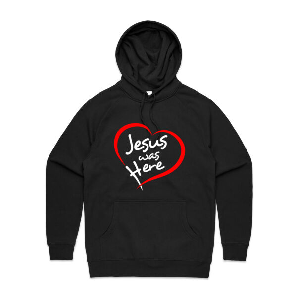 Jesus Was Here Mens Hoodie Thumbnail